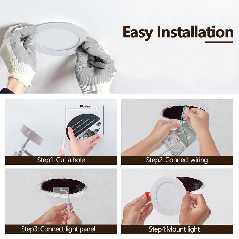 Slim Color-Changing LED Recessed Lights – Easy Dimming for Every Room