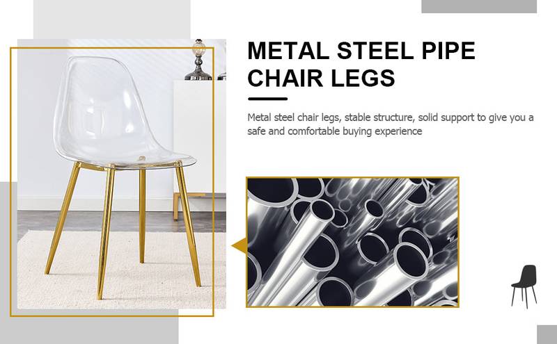 Chic Crystal Dining Chairs - Set of Four with Gold Legs