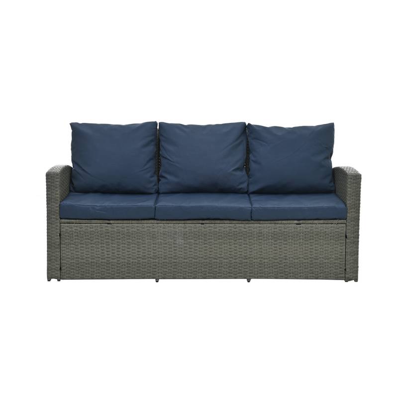 Cozy Wicker Patio Set with Glass Top