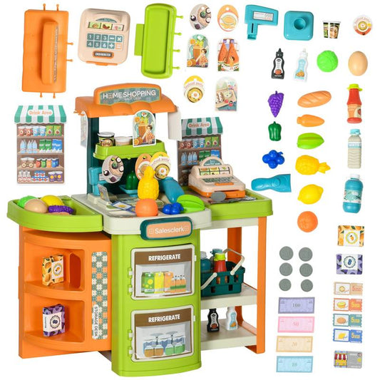 Playful Market Adventure Trolley with Cash Register & Food Items for Kids