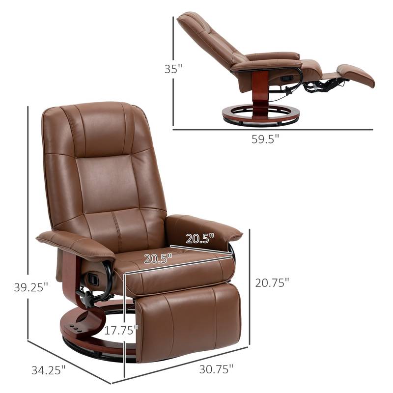 Cozy Swivel Recliner with Footrest