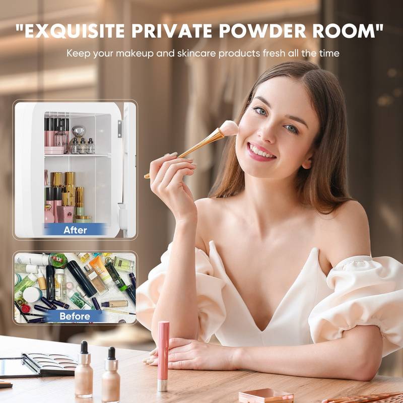 Chill & Keep Mini Fridge – Your Perfect Companion for Snacks and Skincare!