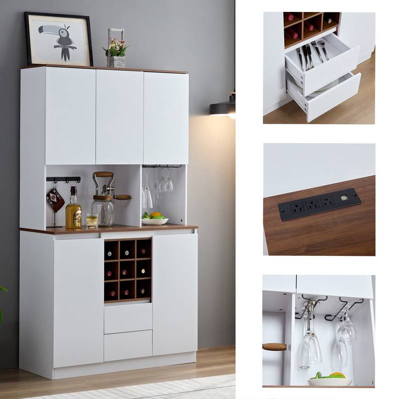 Charming Farmhouse Coffee & Wine Cabinet