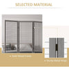Chic Folding Room Divider - Portable Privacy Screen in Distressed Gray