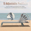 Sunshine Set: Adjustable Lounge Chairs & Side Table for Ultimate Relaxation