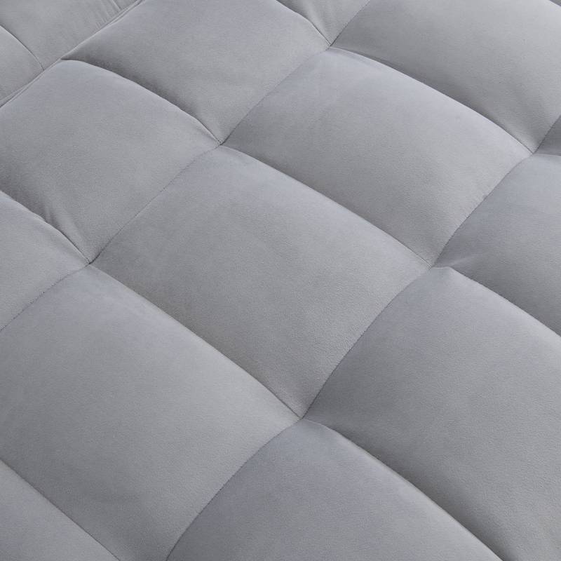 Chic Velvet Convertible Loveseat with Pullout Bed & Reclining Backrest