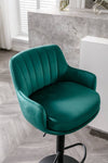 Chic Green Adjustable Bar Stools - Perfect for Kitchen or Pub