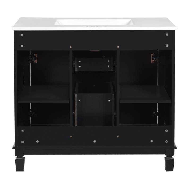 Sleek Modern Bathroom Vanity with Soft Close Doors and Drawers