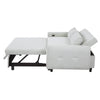 Light Blue Sleeper Sofa with USB Ports and Pillows
