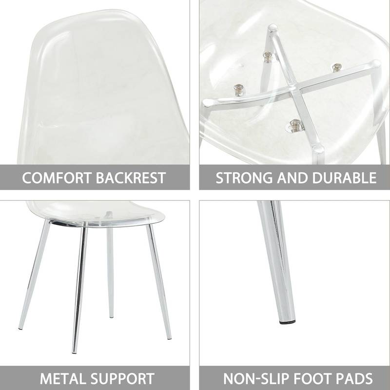 Clear Chic Dining Chairs Set