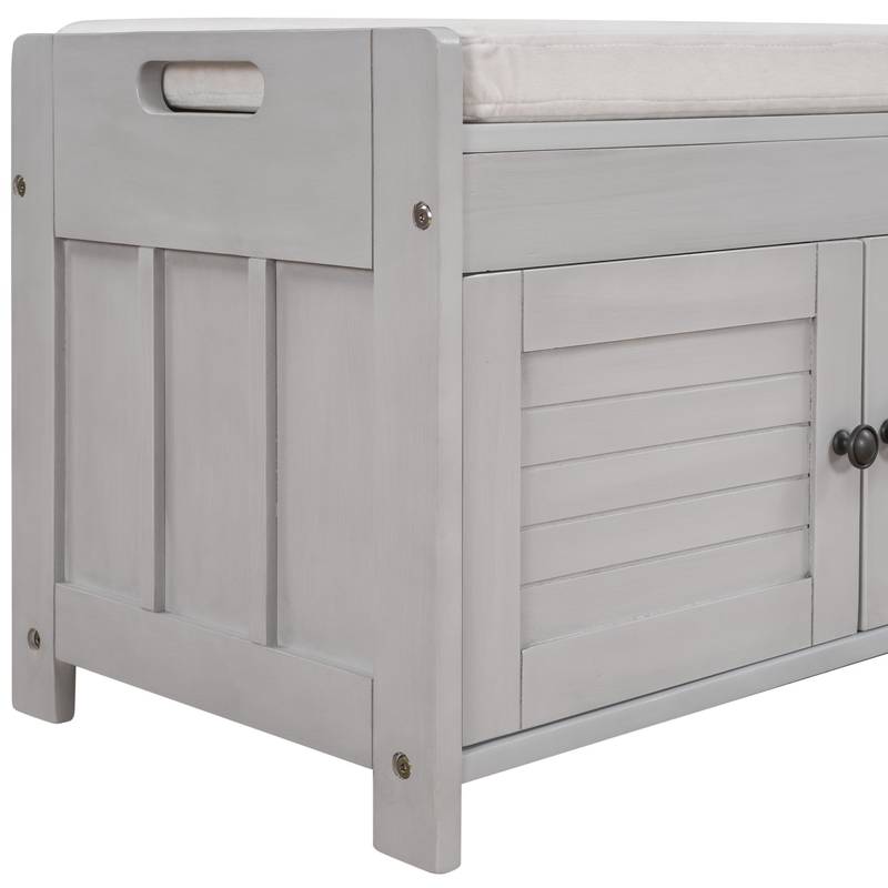 Cozy Curved Storage Bench with Hidden Space