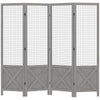 Chic Folding Room Divider - Portable Privacy Screen in Distressed Gray