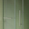 Sleek Brushed Nickel Sliding Shower Door with Easy-Clean Glass