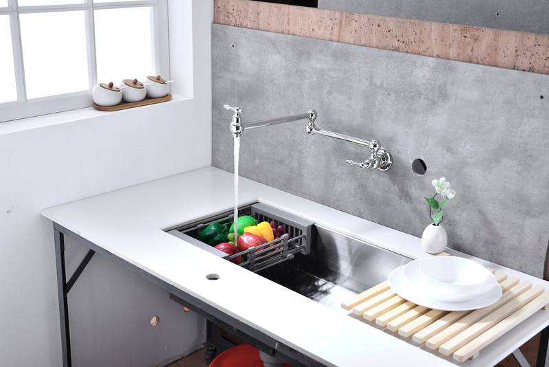 Space-Saving Kitchen Pot Filler Faucet