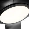 Sleek LED Ceiling Fan with Black Blades