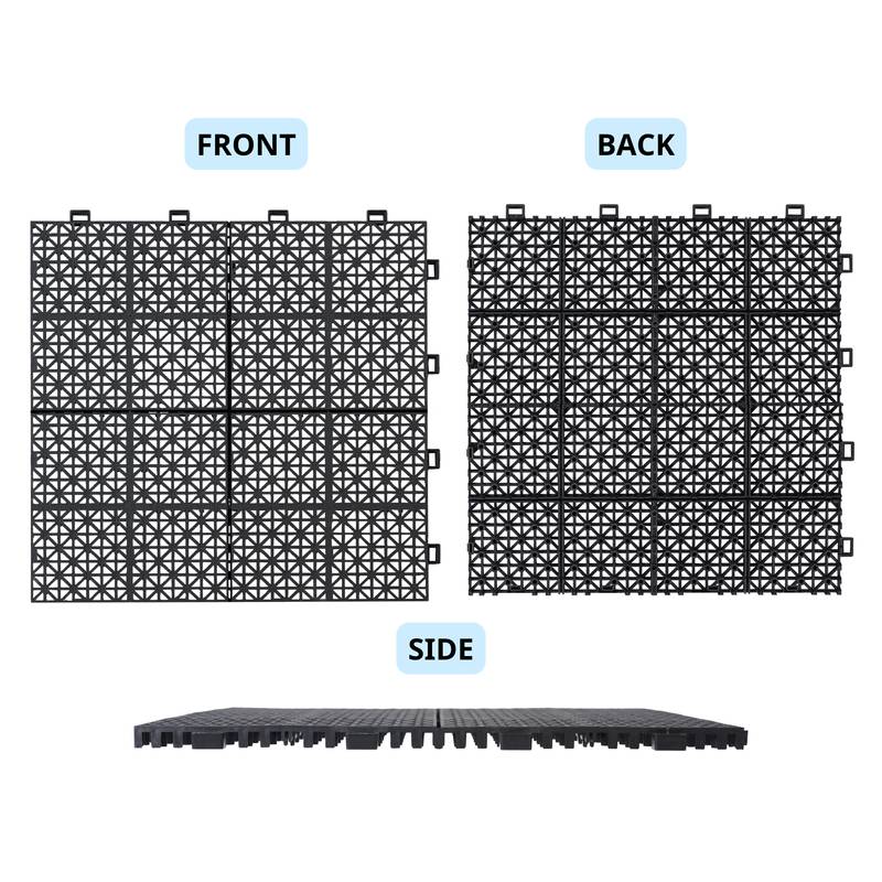 Rosette Outdoor Deck Tiles - Waterproof & Non-Slip