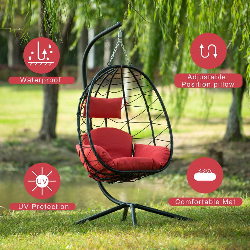 Cozy Swing Egg Chair with Stand