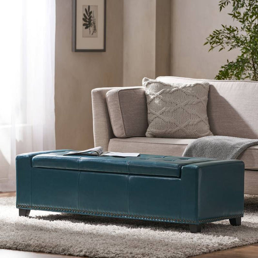 Chic Studded Storage Ottoman