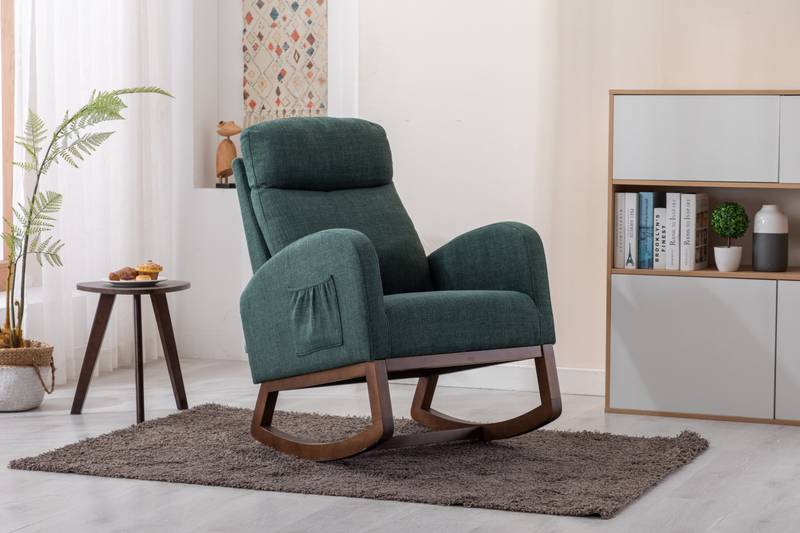 Stylish Emerald Rocking Glider Chair