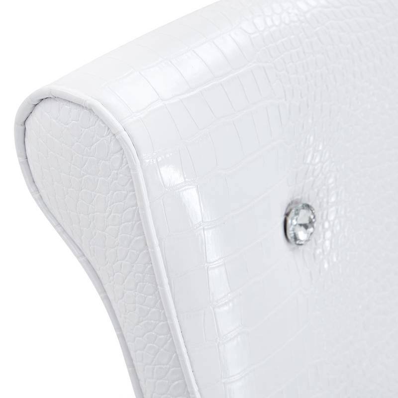 Chic Alligator Skin Dining Chairs with Crystal Accents