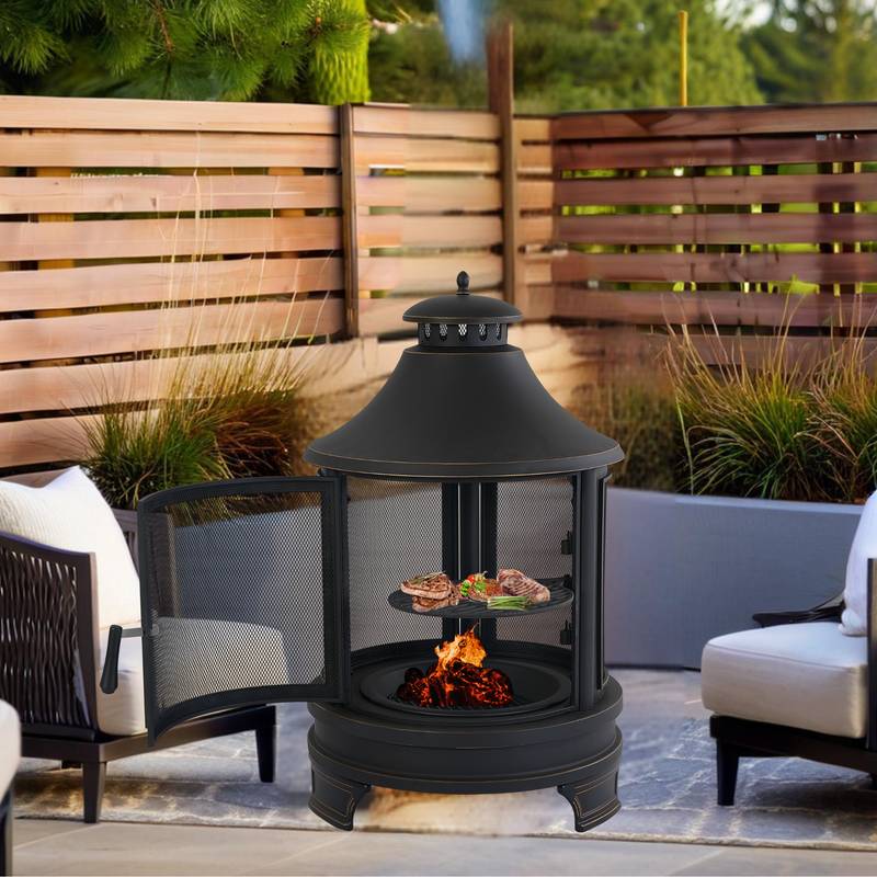 Cozy Two-in-One Outdoor Fire Pit & Heater