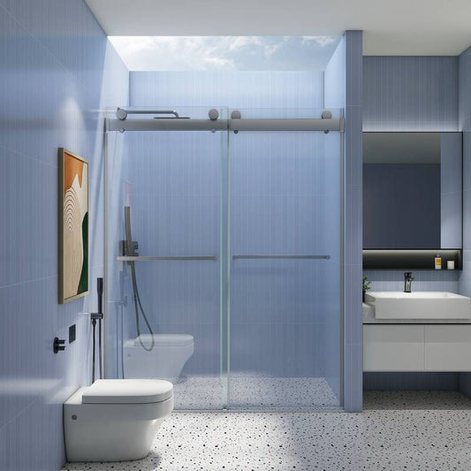 Sleek Frameless Soft-Close Shower Door in Chrome
