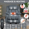 Cozy Power Lift Recliner with Massage & Heat - Heavy Duty Comfort in Blue