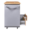 Cozy Kitchen Rolling Island with Storage & Wine Rack