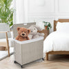 Stylish Grey Laundry Hamper with Removable Bags and Wheels