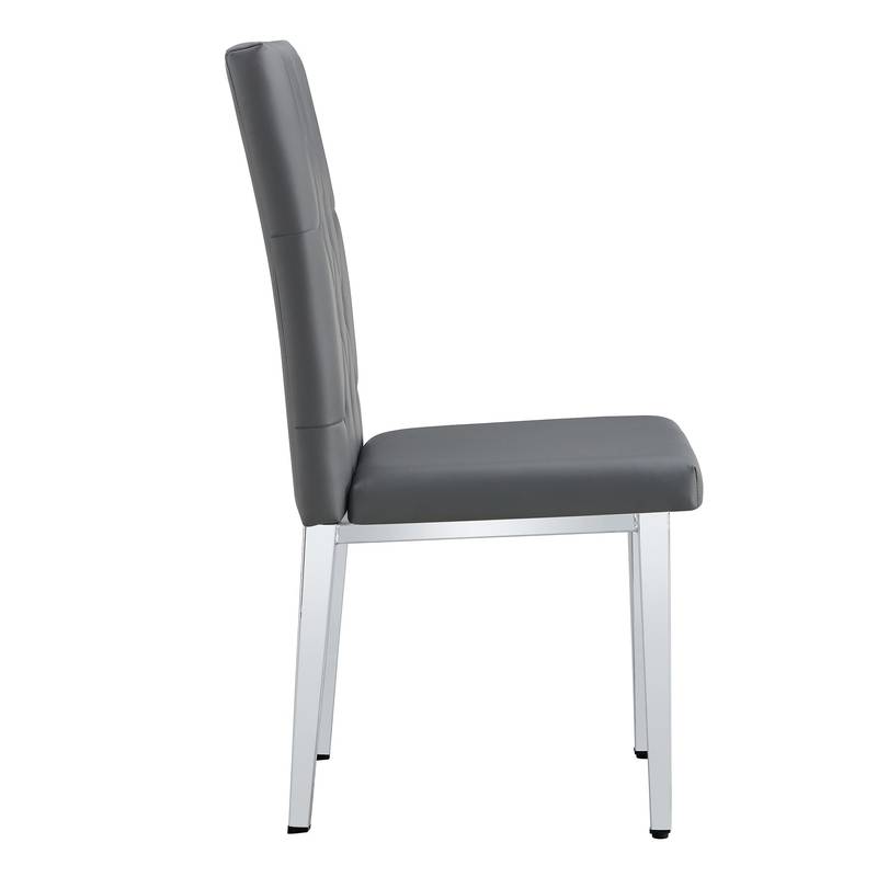 Stylish Gray Armless Dining Chairs Set