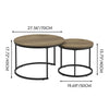 Chic Nesting Coffee Tables - Rustic Wood & Sturdy Metal