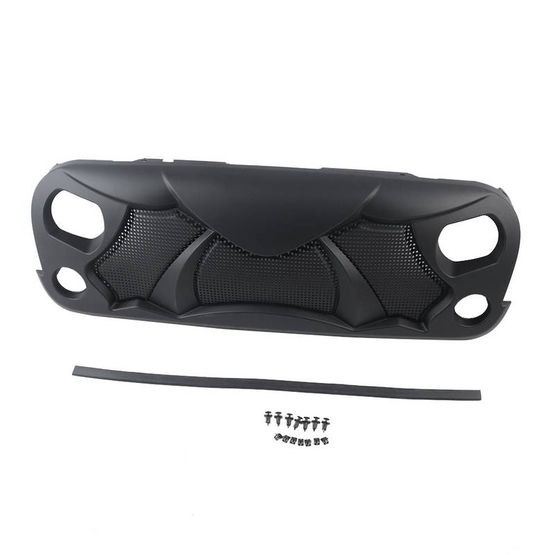 Spooky Jeep Grille Halloween Cover - Matte Black