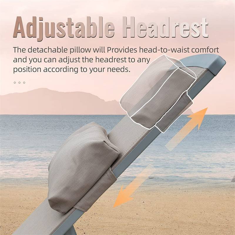 Sunshine Set: Adjustable Lounge Chairs & Side Table for Ultimate Relaxation