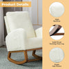 Comfy Rocking Chair with Wooden Legs