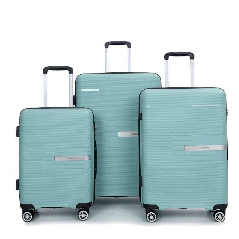 Light Green Hardshell Luggage Set with Spinner Wheels and TSA Lock