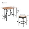 Cozy Acacia Bistro Set with Cushions