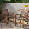Hampton Wood & Wicker Dining Duo