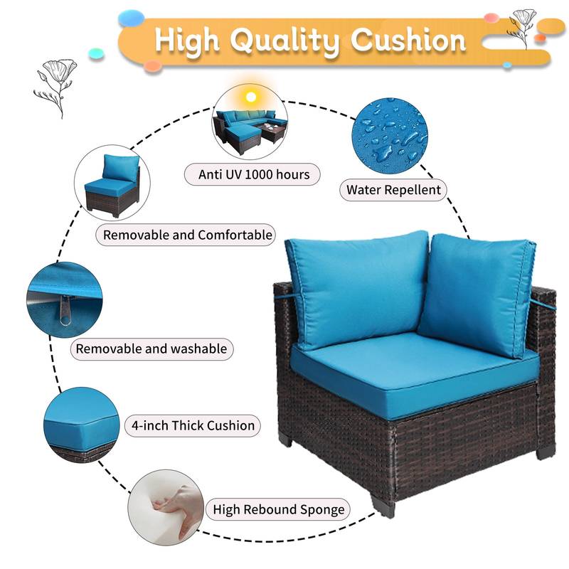 Cozy Rattan Patio Lounge Set