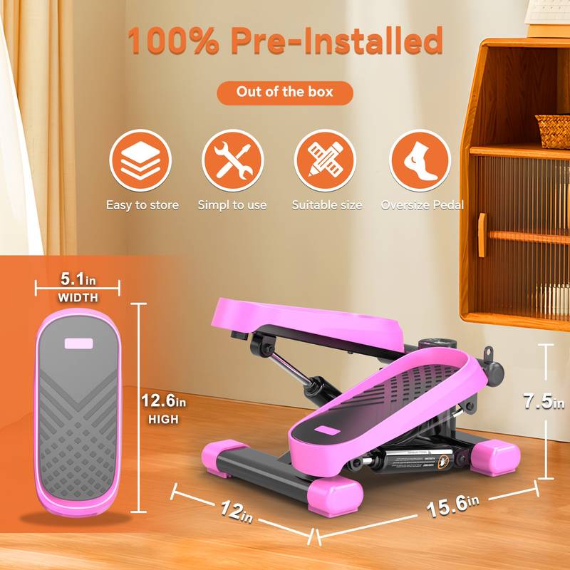 FitStep Mini: Home Office Stepper with Bands & Monitor