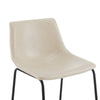 Chic Vintage Faux Leather Counter Stools - Set of Two