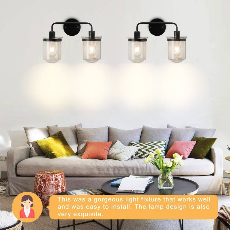 Clear Glass Industrial Sconce - Chic Lighting for Any Room