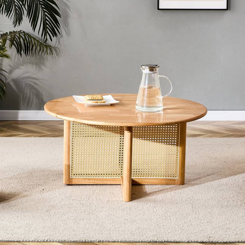 Chic Rattan-Accent Coffee Table