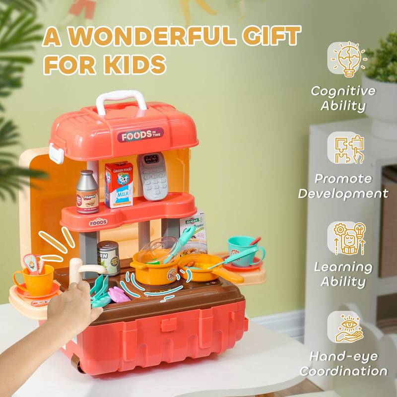 Kid's Foldable Kitchen Playset – Travel Fun & Pretend Cooking Adventure!