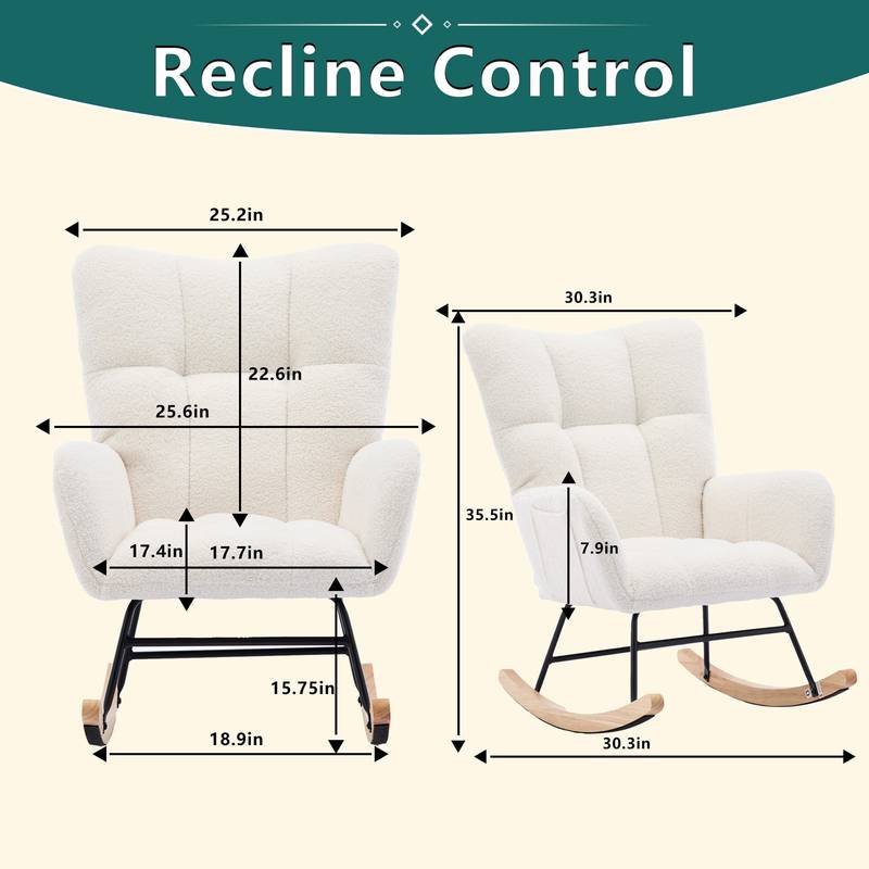 Cozy Glide Rocking Chair for Nurseries and Homes