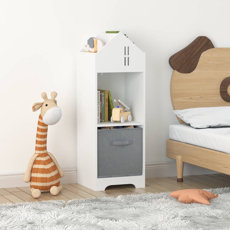 Charming Kids Dollhouse Bookshelf with Fun Storage