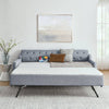 Cozy Grey Daybed with Hidden Trundle and USB Charging