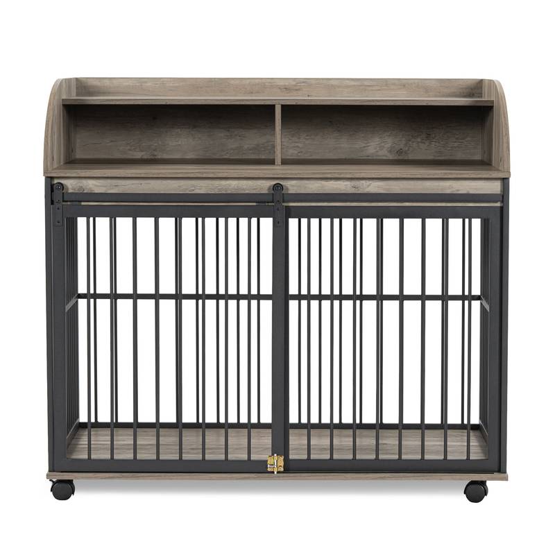 Stylish Sturdy Dog Crate End Table with Storage