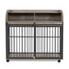 Stylish Sturdy Dog Crate End Table with Storage