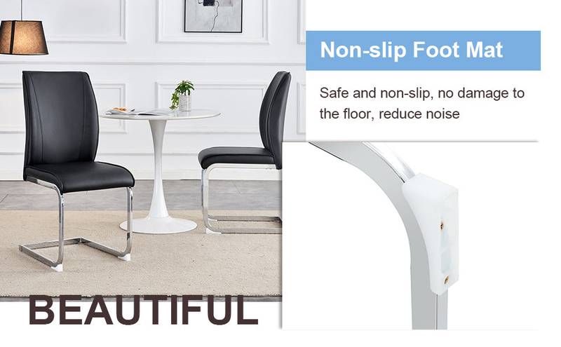 Chic Black Arch Dining Chairs - Set of Two