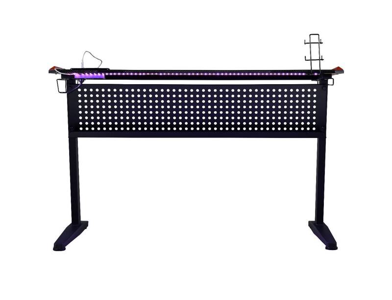 ACME Dragon Gaming Table with USB Hub - Black & Red